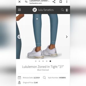 Lululemon nwt legging size4 blue